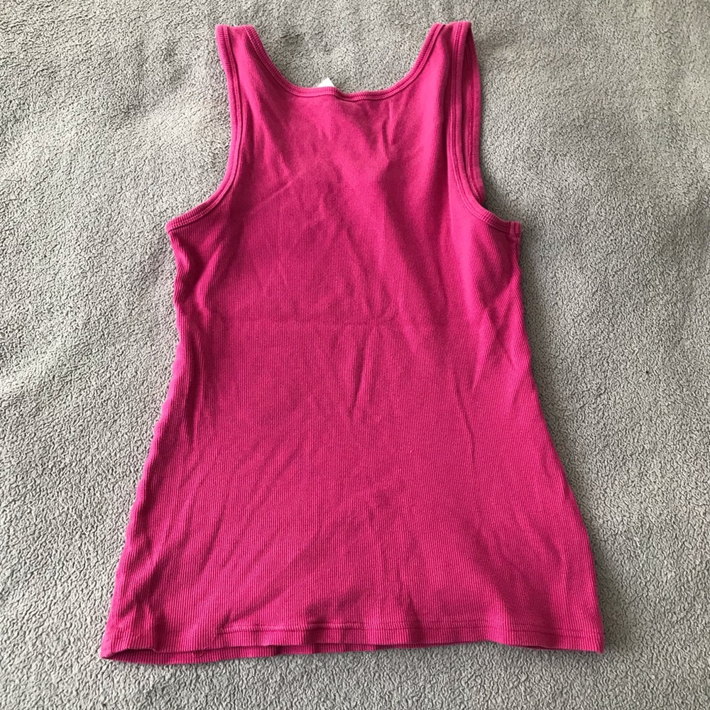 Cute Hot Pink Ribbed Tank - Picture 2 of 4